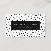 Dalmatiner-Spots, Dalmatiner-Punkte, Schwarz und W Visitenkarte (Vorderseite)