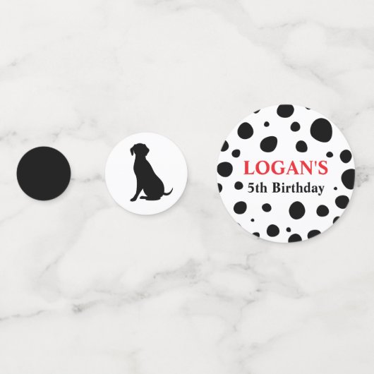 Dalmatiner Spots Geburtstag Konfetti (Vorderseiten)