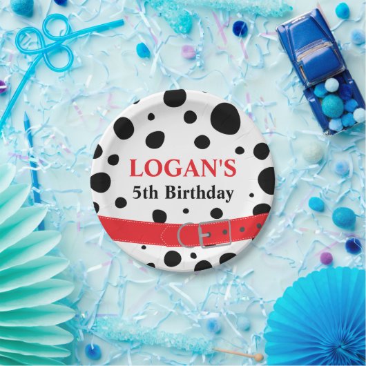 Dalmatiner Spots Geburtstag Pappteller (Party)