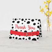 Dalmatiner Spots Geburtstag Vielen Dank Karte (Gelbe Blume)