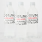 Dalmatiner Spots Geburtstag Wasserflaschenetikett (Flaschen)