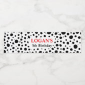 Dalmatiner Spots Geburtstag Wasserflaschenetikett (Einzelnes Label)