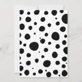 Dalmatiner Spots kommen Sit Bleibe Hund Geburtstag Einladung (Rückseite)