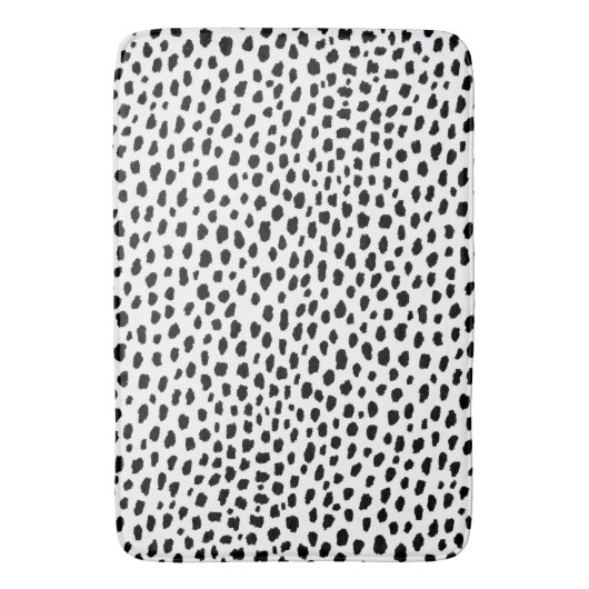 Dalmatiner-Spots (schwarz/weiß) Badematte (Vorderseite Vertikal)