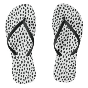 Dalmatiner-Spots (schwarz/weiß) Badesandalen