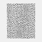 Dalmatiner-Spots (schwarz/weiß) Fleecedecke (Vorderseite)