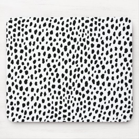 Dalmatiner-Spots (schwarz/weiß) Mousepad (Vorne)