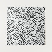 Dalmatiner-Spots (schwarz/weiß) Wandteppich (Vorderseite)