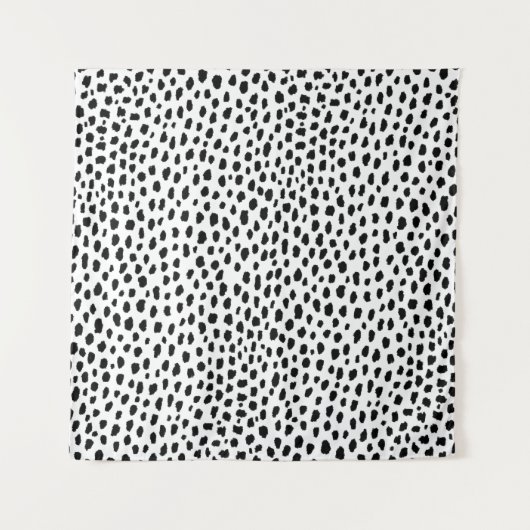 Dalmatiner-Spots (schwarz/weiß) Wandteppich (Vorderseite)