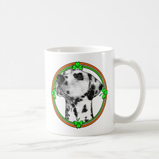 Dalmatiner St Patricks Day Kaffeetasse (Rechts)