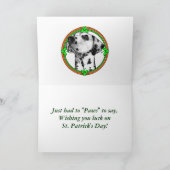 Dalmatiner St Patrick's Day Karte (Innenseite)
