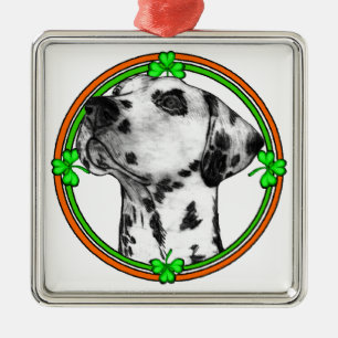 Dalmatiner St Patricks Day Ornament Aus Metall