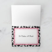 Dalmatiner-Stellen-Muster-Rosa danken Ihnen Dankeskarte (Innenseite)