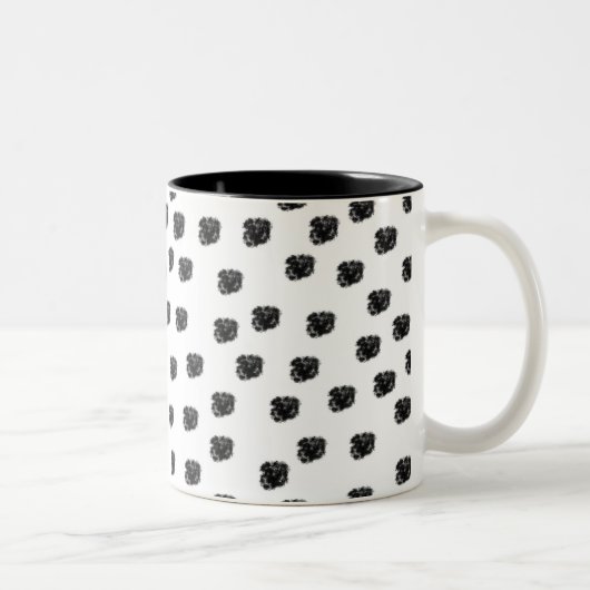 Dalmatiner-Stellen Zweifarbige Tasse (Rechts)