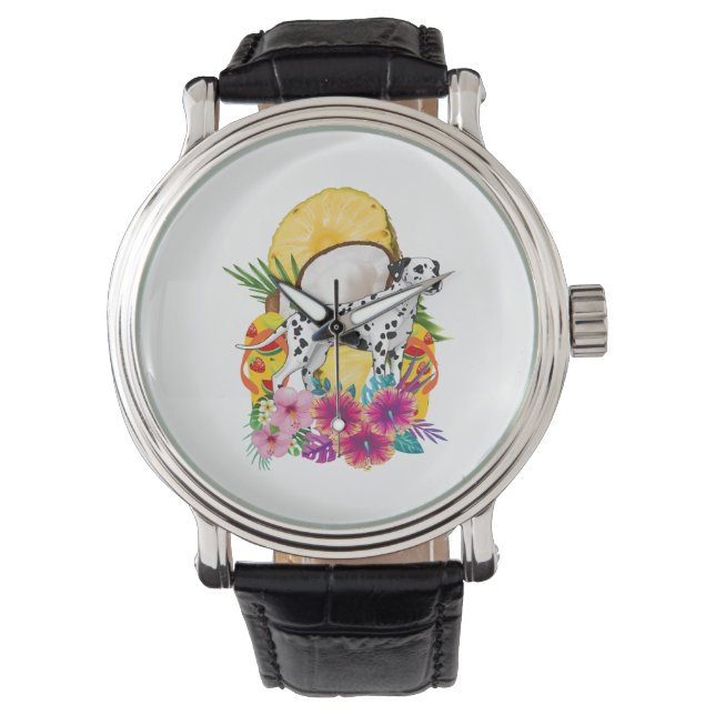 Dalmatiner Summer lustiges Hemd Armbanduhr (Vorderseite)