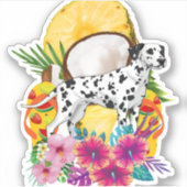 Dalmatiner Summer lustiges Hemd Aufkleber (Vorderseite)
