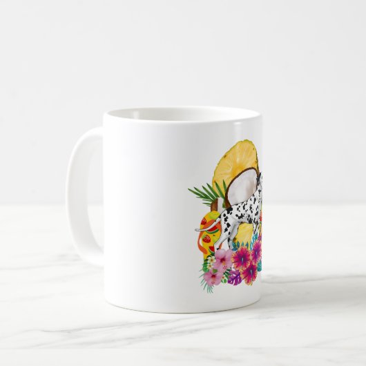 Dalmatiner Summer lustiges Hemd Kaffeetasse (Vorderseite Links)
