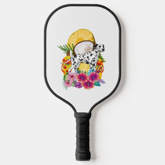 Dalmatiner Summer lustiges Hemd Pickleball Schläger (Vorderseite)