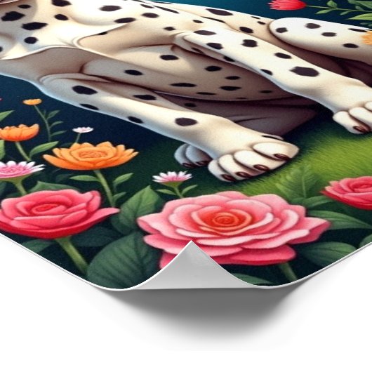 Dalmatiner Süsse Poster (Ecke)