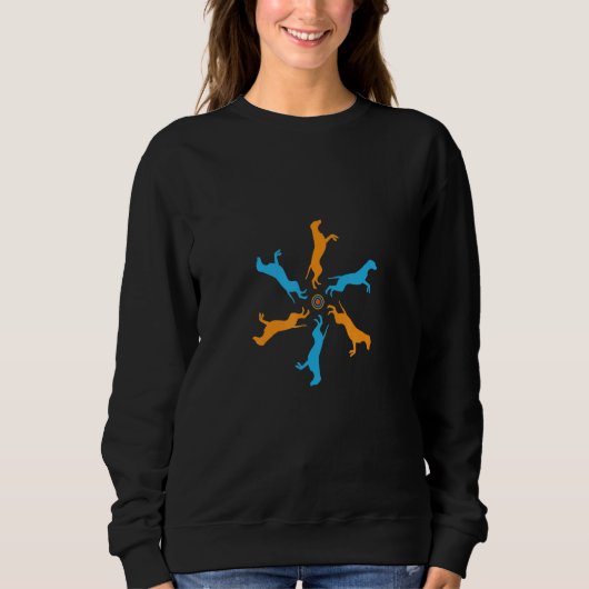 Dalmatiner Tier Mandala Muster Sweatshirt (Vorderseite)