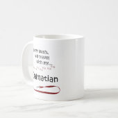 Dalmatiner Travel Leash Kaffeetasse (Vorderseite Links)