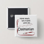 Dalmatiner Travel Leash - Schaltfläche Button (Vorne & Hinten)