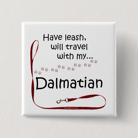 Dalmatiner Travel Leash - Schaltfläche Button (Vorderseite)