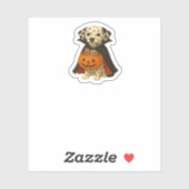 Dalmatiner Trick-oder Leckerei Halloween Hund mit  Aufkleber (Blatt)