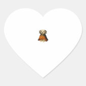 Dalmatiner Trick-oder Leckerei Halloween Hund mit  Herz-Aufkleber (Vorderseite)