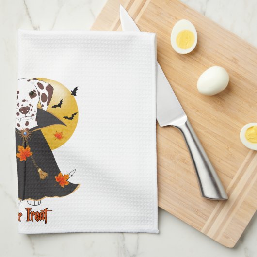 Dalmatiner Trick oder Trete Geschirrtuch (Viertel Falte)