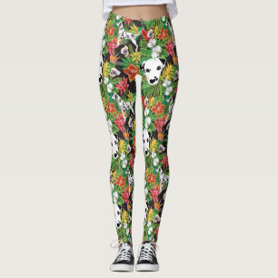 Dalmatiner Tropischer Blütendschungel - Dalformati Leggings