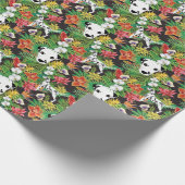 Dalmatiner Tropisches Dschungelmuster Geschenkpapier (Ecke)