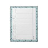 Dalmatiner Turquoise Weekekly Planner Notepad Notizblock (Rotiert)