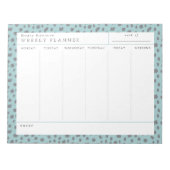 Dalmatiner Turquoise Weekekly Planner Notepad Notizblock (Vorderseite)