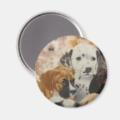 Dalmatiner- und Boxerpuppen Magnet (Vorderseite/Rückseite)