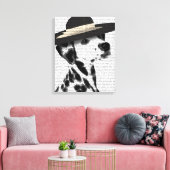 Dalmatiner und Brimmer Black Hat Leinwanddruck (Insitu (Wohnzimmer))