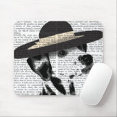 Dalmatiner und Brimmer Black Hat Mousepad (Mit Mouse)