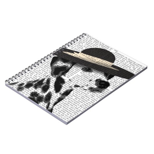 Dalmatiner und Brimmer Black Hat Notizblock (Linke Seite)