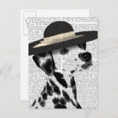 Dalmatiner und Brimmer Black Hat Postkarte (Vorne/Hinten)