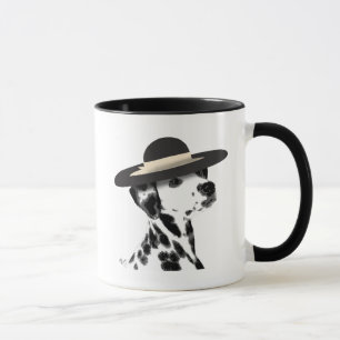 Dalmatiner und Brimmer Black Hat Tasse