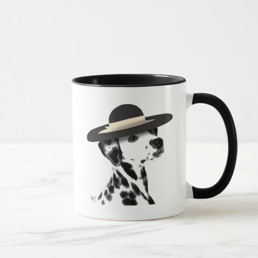 Dalmatiner und Brimmer Black Hat Tasse (Rechts)