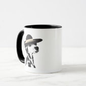 Dalmatiner und Brimmer Black Hat Tasse (Vorderseite Links)