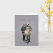 Dalmatiner und Cat Lighting Candles Beileid Karte (Gelbe Blume)