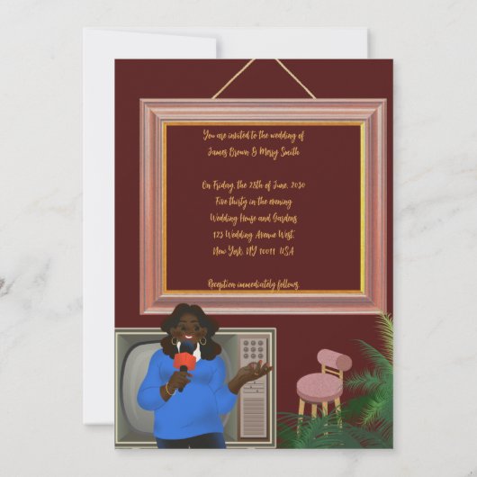 Dalmatiner- und Ladybug-Hochzeit Einladung (Rückseite)