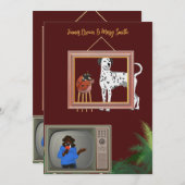 Dalmatiner- und Ladybug-Hochzeit Einladung (Vorne/Hinten)