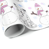Dalmatiner und Snowman Geschenkpapier (Rolleneckpunkt)