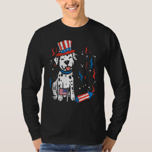 Dalmatiner US-Flaggenhut 4. Juli Patriotenhund Män T-Shirt
