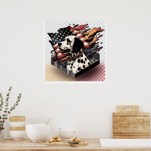 Dalmatiner Usa Poster (Küche)