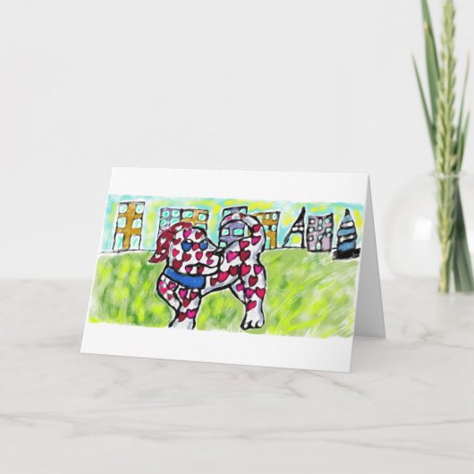 Dalmatiner valentine feiertagskarte (Vorderseite)