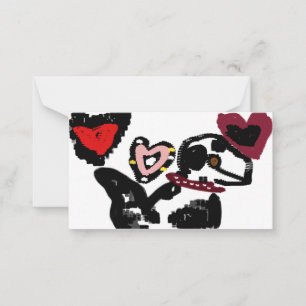 Dalmatiner valentine mitteilungskarte